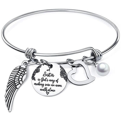 Best Friend Sister Heart Bracelet