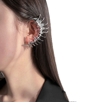 Trendy Punk Spike Earrings Clip