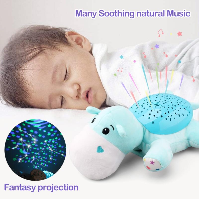 Cuddly Night Light Plush Toy with Music and Star Projector