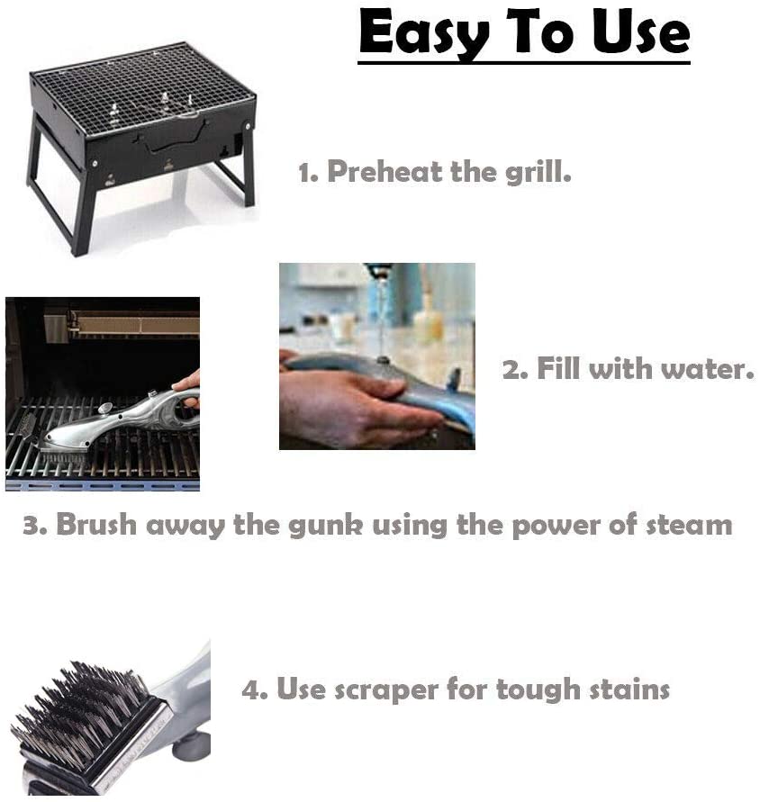 Easy BBQ Grill Cleaner Brush