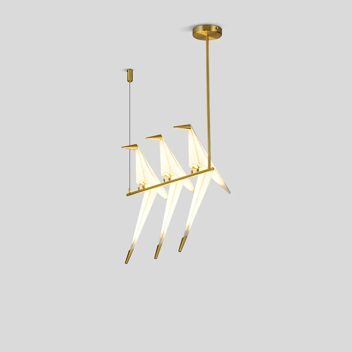 Delicate White Bird Pendant Light Fixture