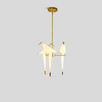 Delicate White Bird Pendant Light Fixture