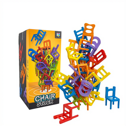 Colorful Wooden Stacking Chair Set
