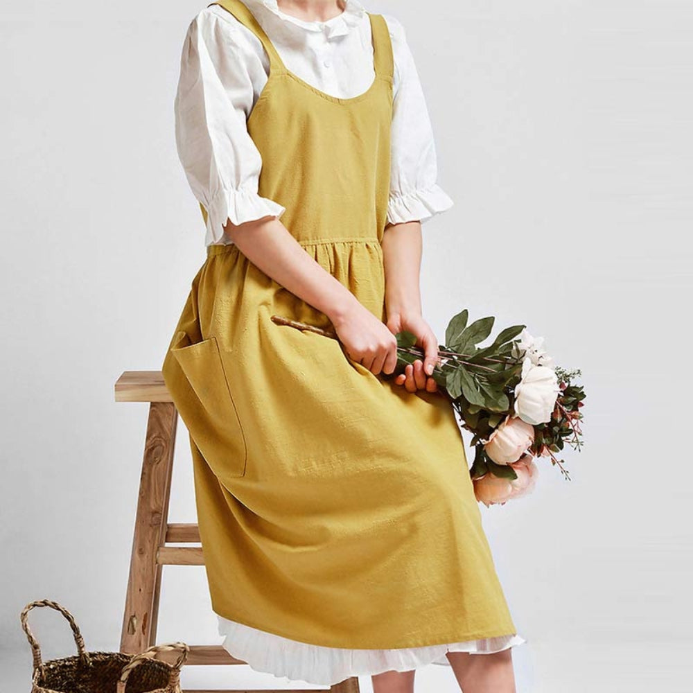Adjustable Bib Apron With Storage Pockets