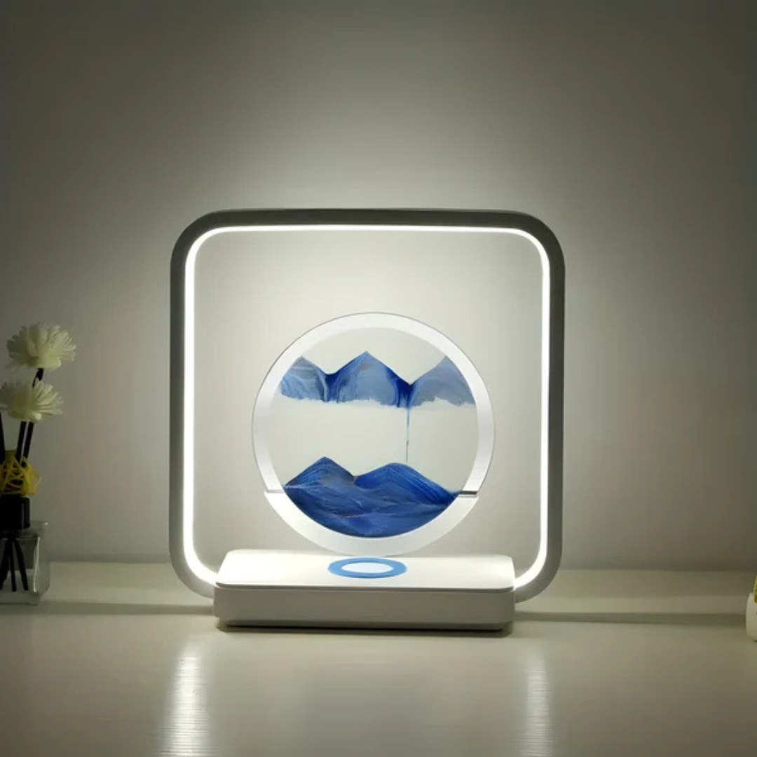 Vibrant 3D LED Desk Lamp with Kinetic Sand Effect - Luxicro
