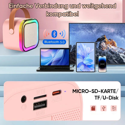 Portable Kid Friendly Karaoke System with Microphone