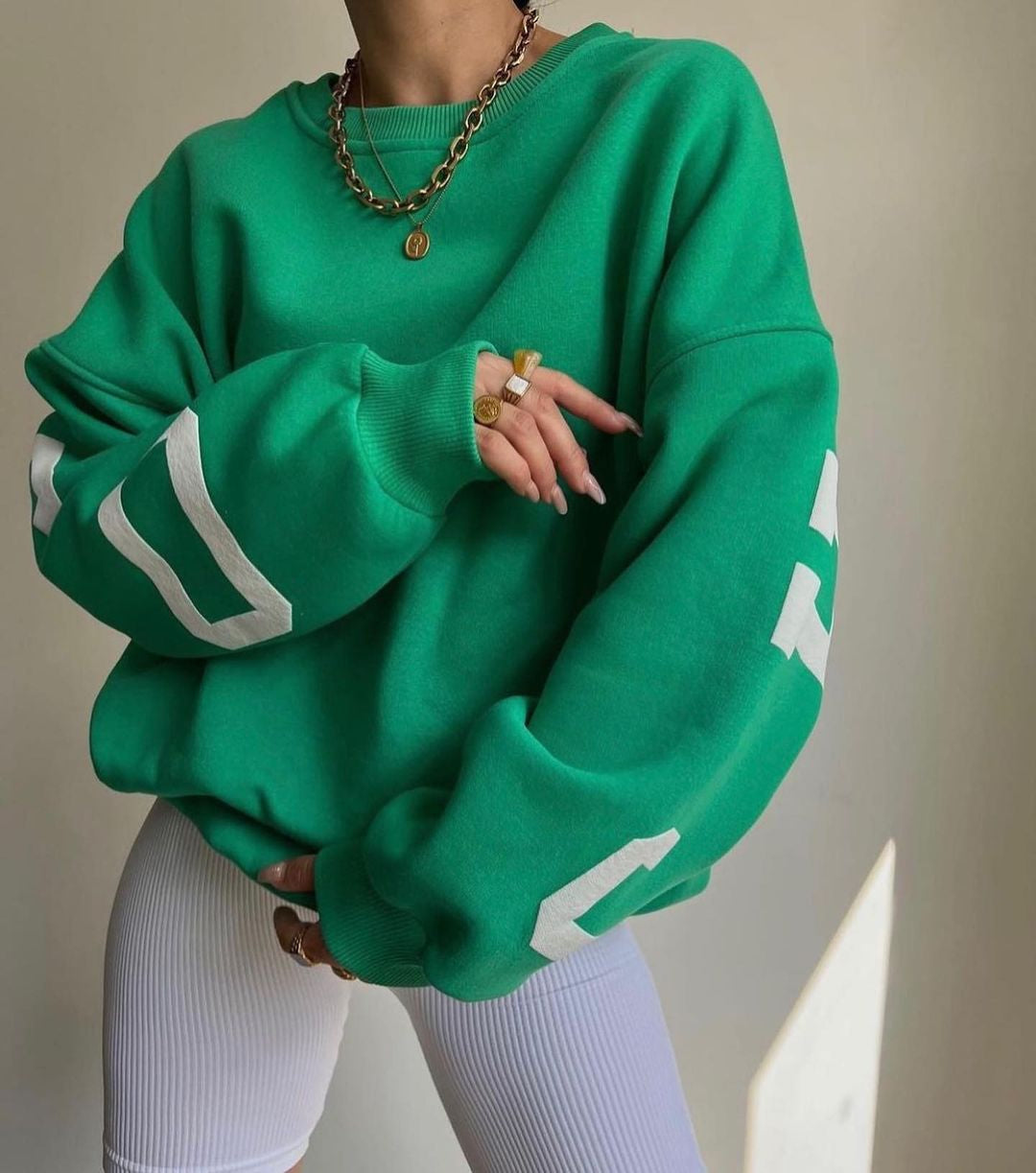 Relaxed Fit Women's Sweatshirt - Soft Cotton Blend