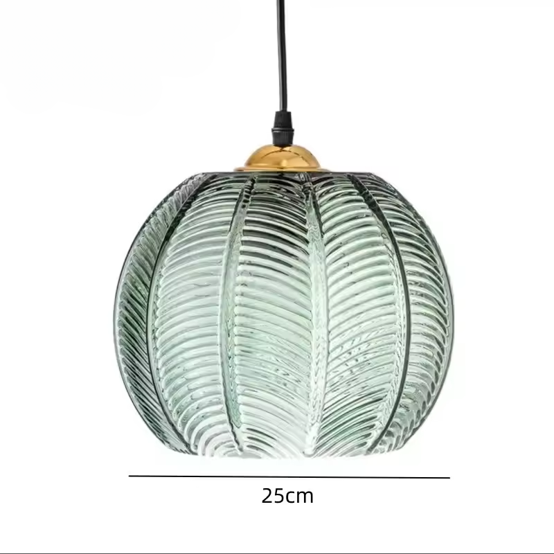 Stylish Green Glass Hanging Light Fixture