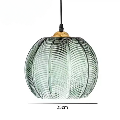 Stylish Green Glass Hanging Light Fixture