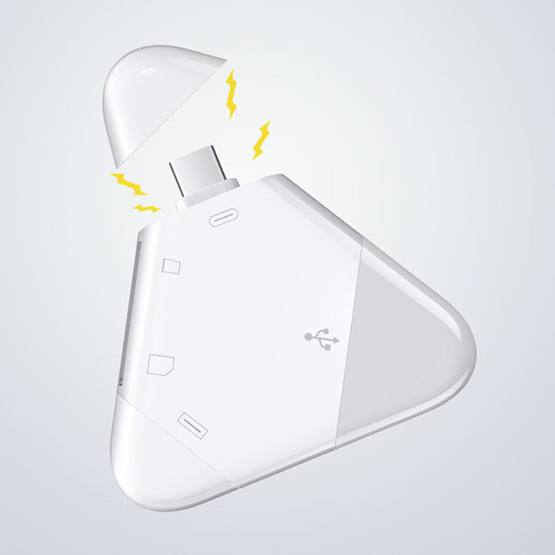 Versatile 3-in-1 Multi Card Reader with USB and Type-C