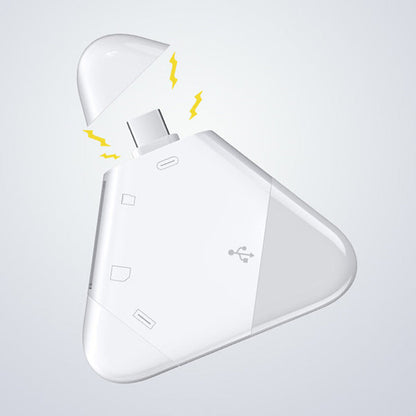 Versatile 3-in-1 Multi Card Reader with USB and Type-C