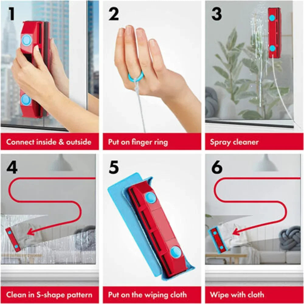 Powerful Window Cleaning Magnet: Easy Double Sided Cleaner
