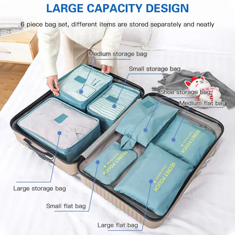 7 Piece Collapsible Travel Storage Bags