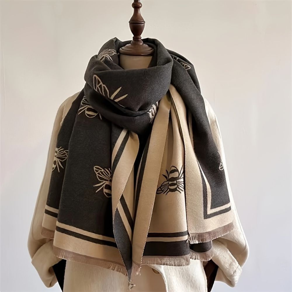 Warm Honeycomb Print Winter Scarf - Luxicro