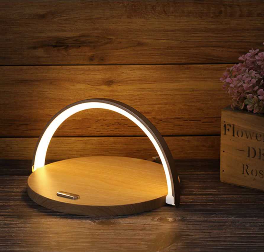 Modern 3-in-1 LED Night Lamp With Wireless Charger