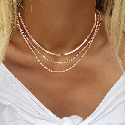 Classic 3 Piece Layered Necklace Set