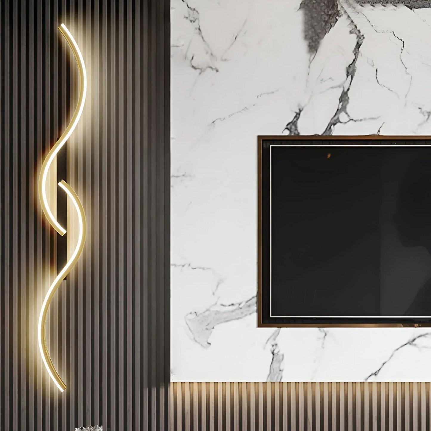 Contemporary Arc Shaped Wall Lamp