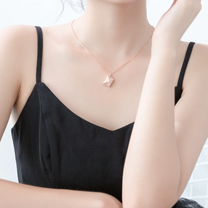 Silver Tone Chain Wrap Pendant Necklace
