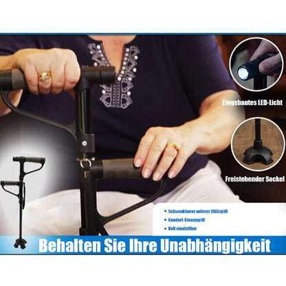 Portable Collapsible Walking Cane with LED Light