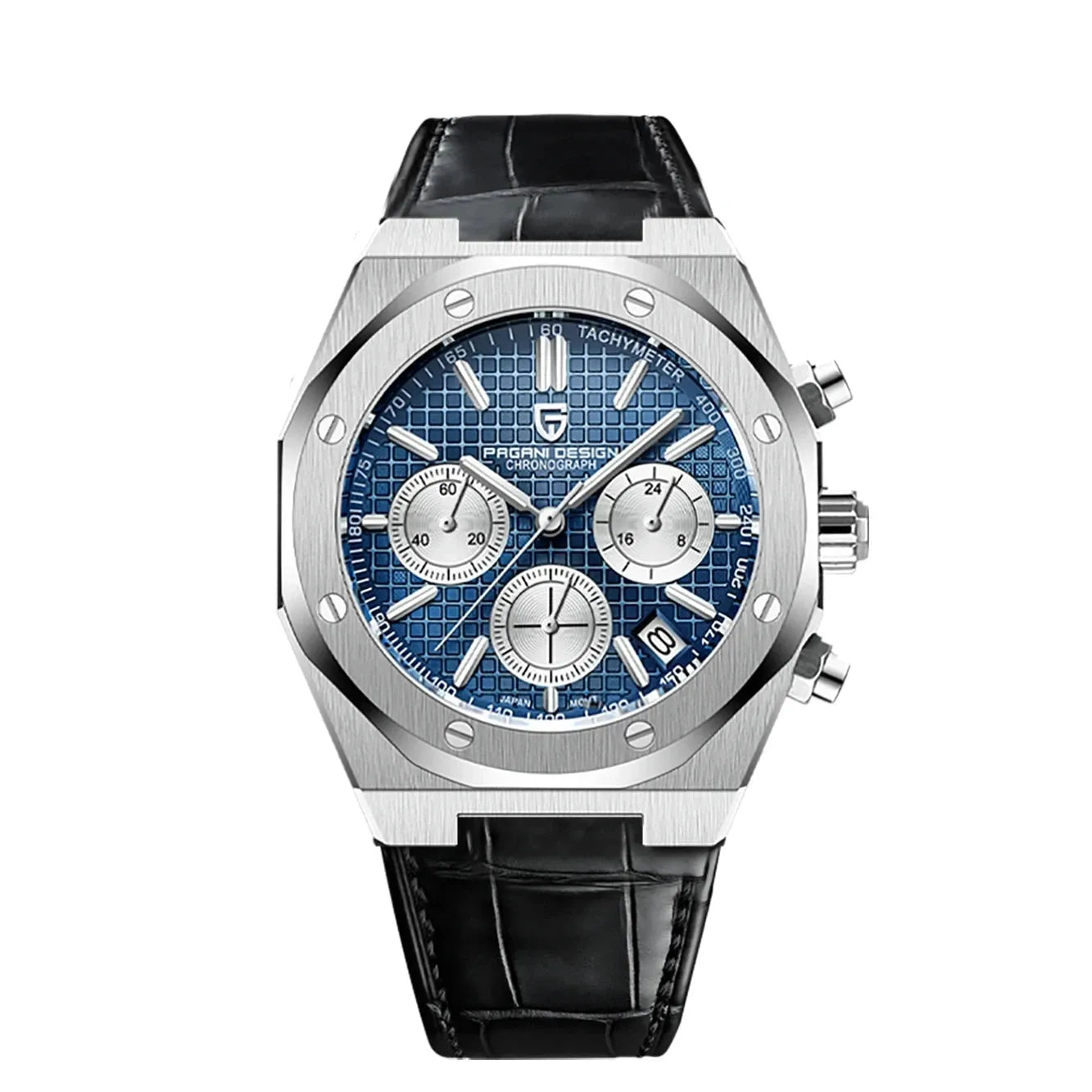 Stylish 40mm Quartz Chronograph Watch - Waterproof Sapphire Glass