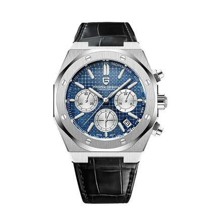 Stylish 40mm Quartz Chronograph Watch - Waterproof Sapphire Glass