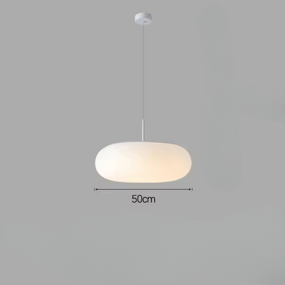 Classic White Hanging Light with Warm LED Shine