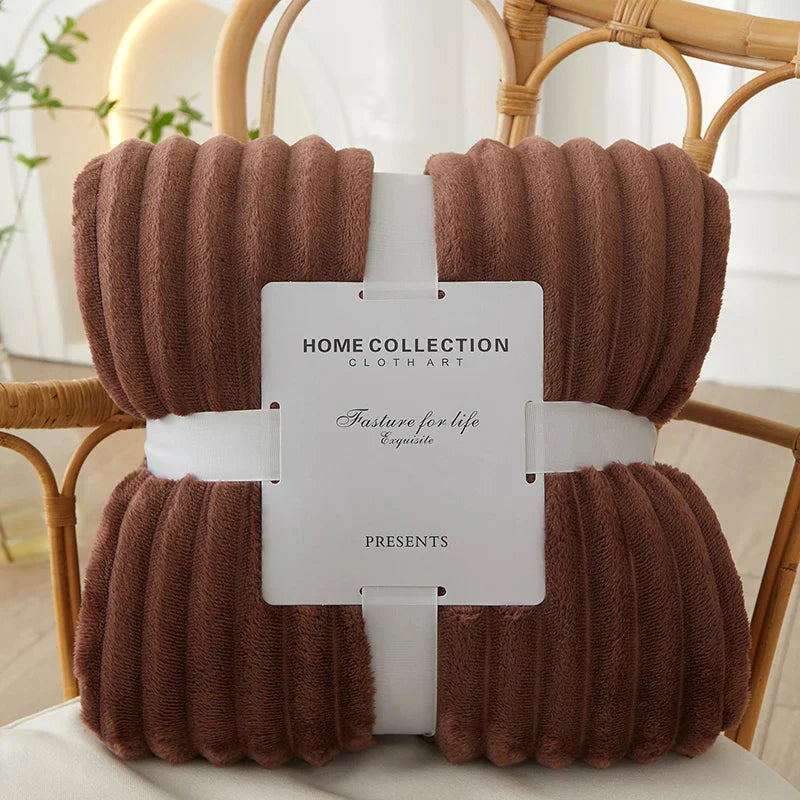 Cozy Colorful Fuzzy Blanket Throw