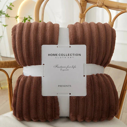 Cozy Colorful Fuzzy Blanket Throw