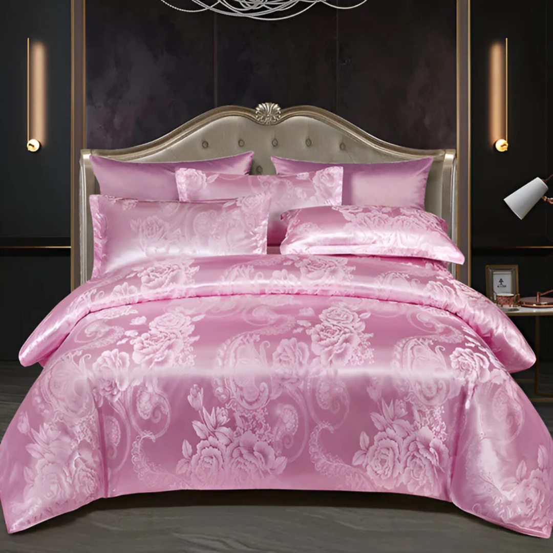 Delicate Rose Print Bedding Duvet Cover Set