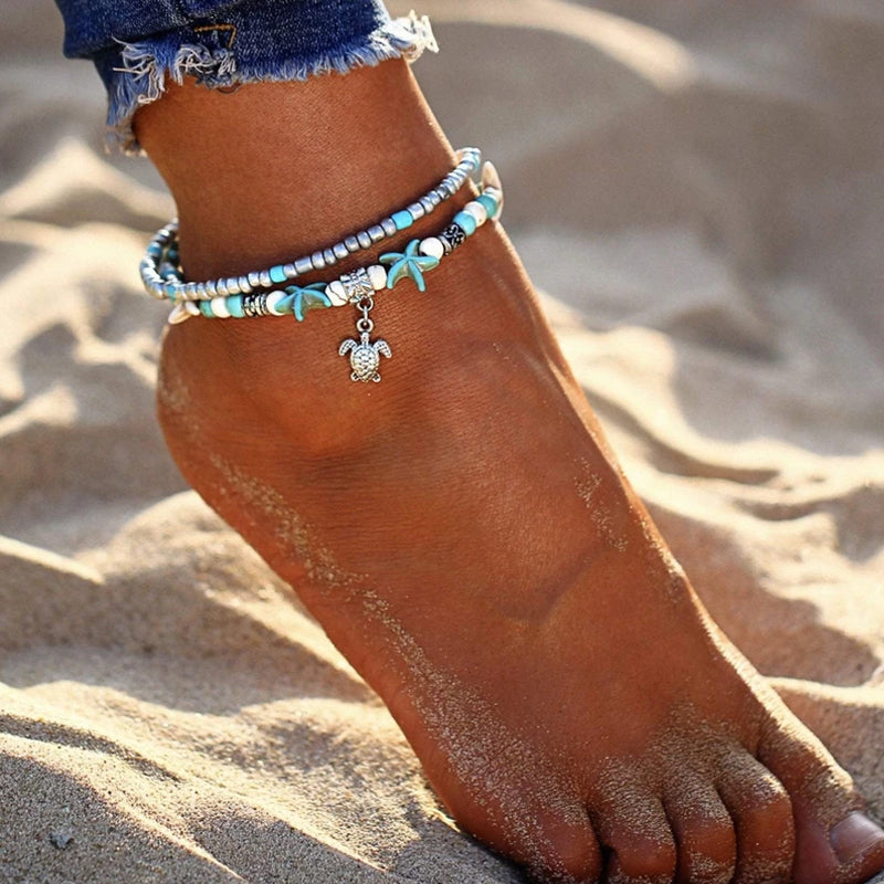 Sea Life Beach Chain Anklet