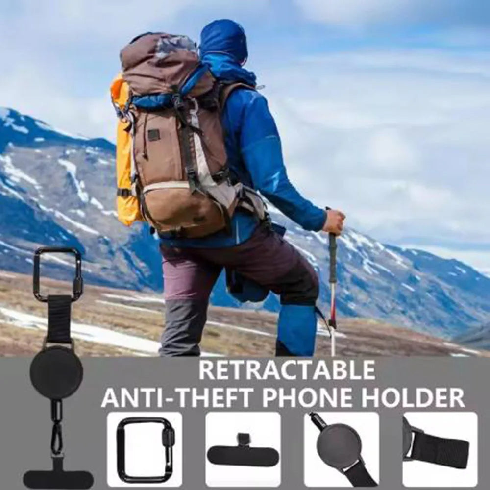 Adjustable Phone Safety Mount With Secure Belt Clip
