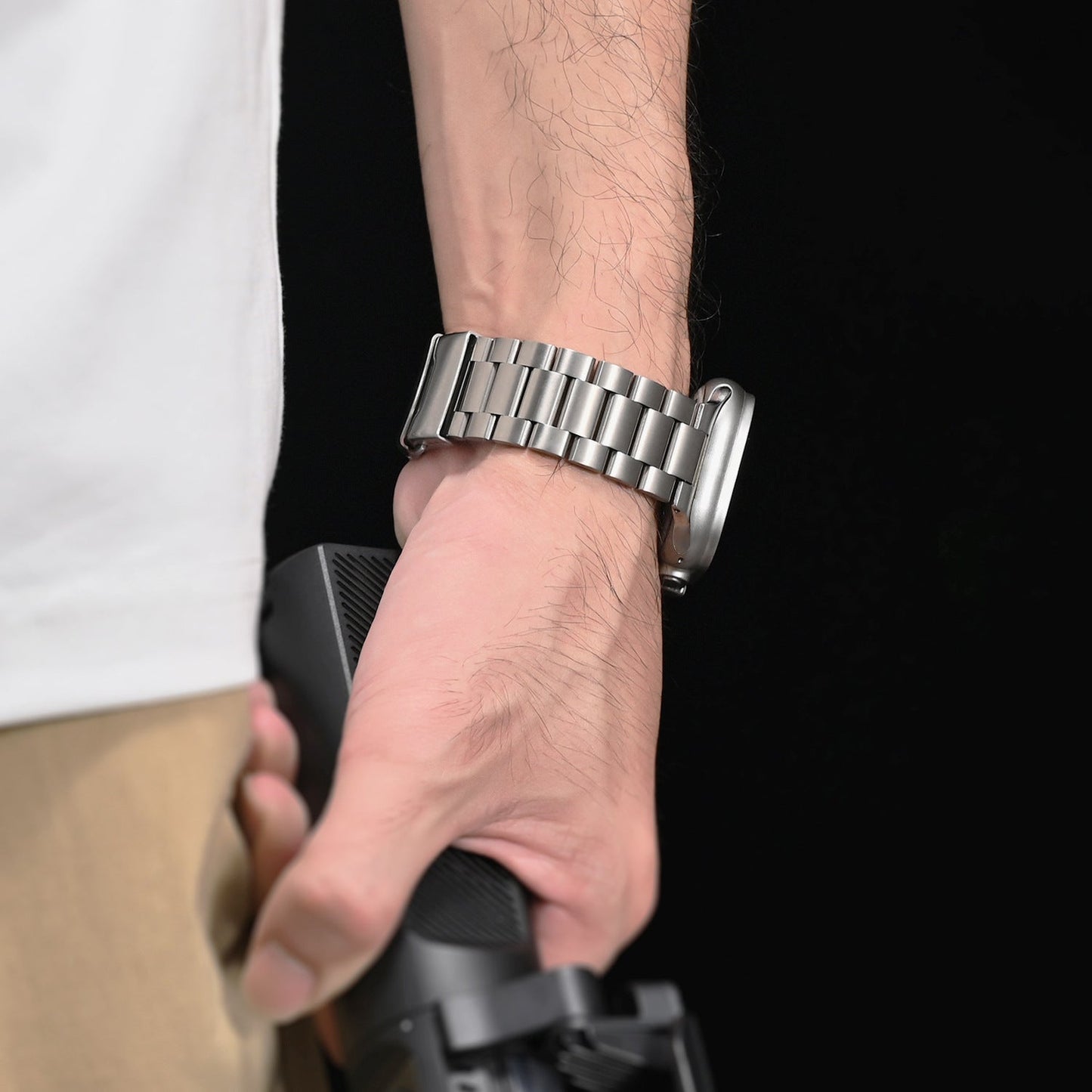 Durable Metal Strap Secure Lock for Apple Watch