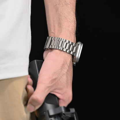 Durable Metal Strap Secure Lock for Apple Watch