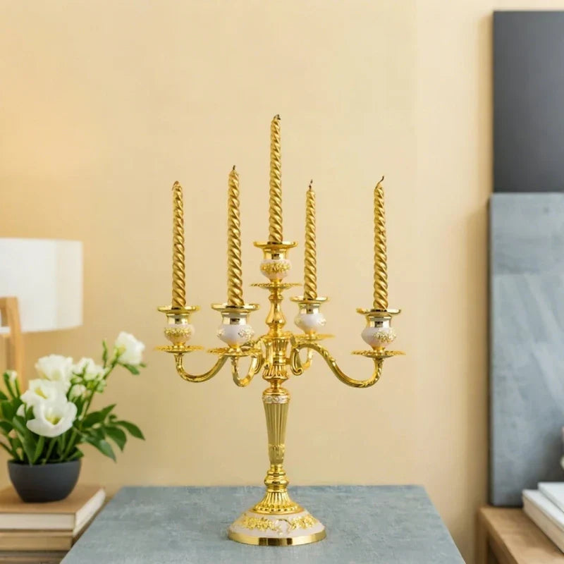 Elegant Gold Candle Holder