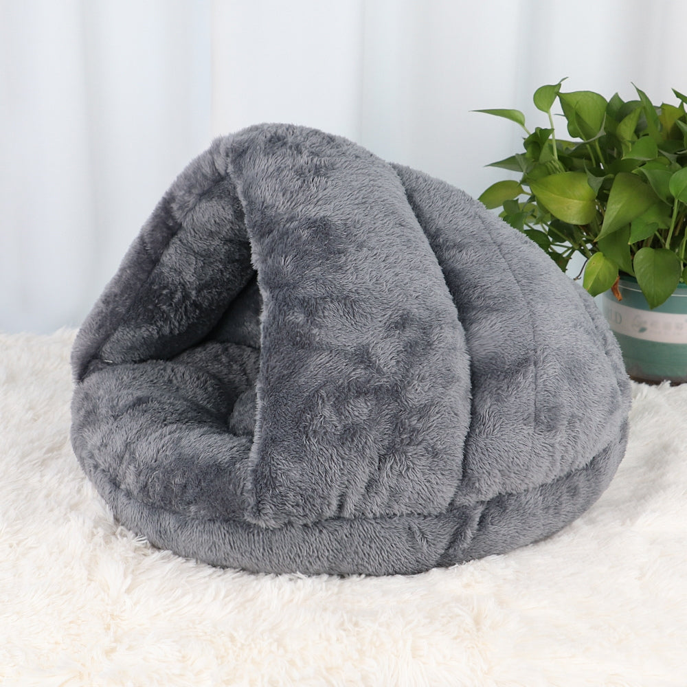 Cozy Fleece Dog Den Bed