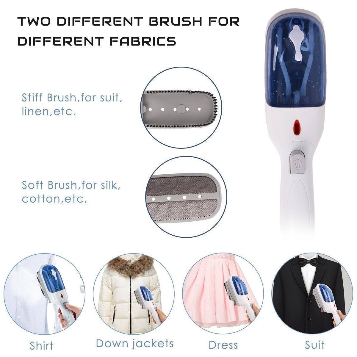 Portable Mini Steam Iron with Cleaning Brush