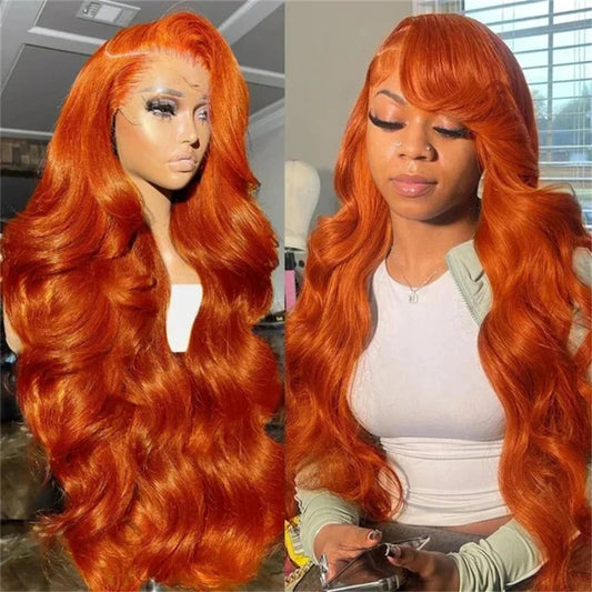 Curly Vibrant Auburn Lace Front Wig - Luxicro