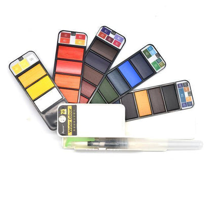 Compact Travel Watercolor Painting Set