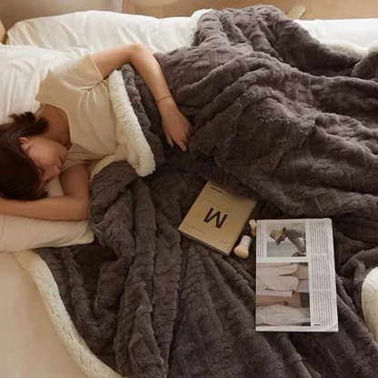 Soft Warm Fleece Blanket for Bed and Sofa