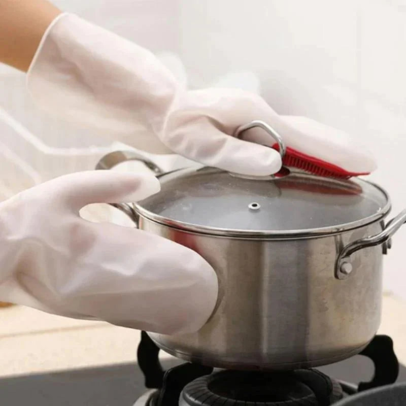 Practical Reusable Silicone Cleaning Gloves