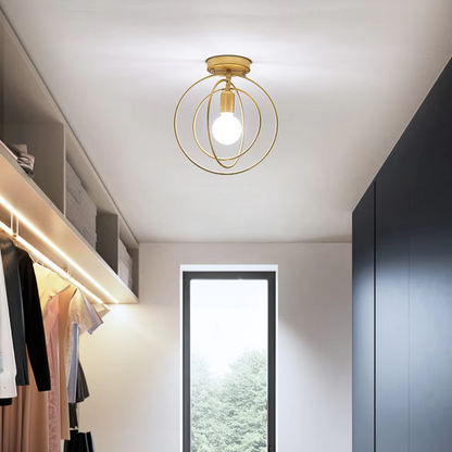 Elegant Round Gold Ceiling Lamp Fixture