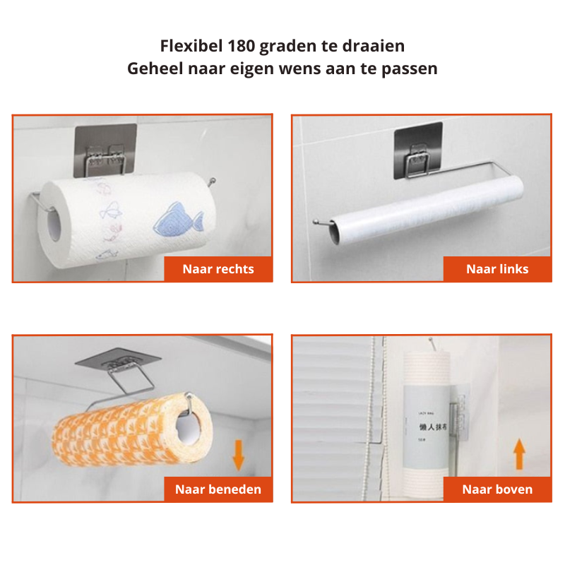 Space Saving Paper Towel Holder Set