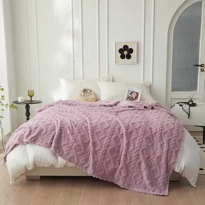 Plush Reversible Wool Blanket