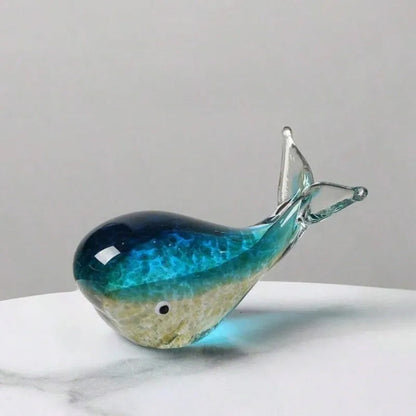 Beautiful Ocean Whale Glass Figurine