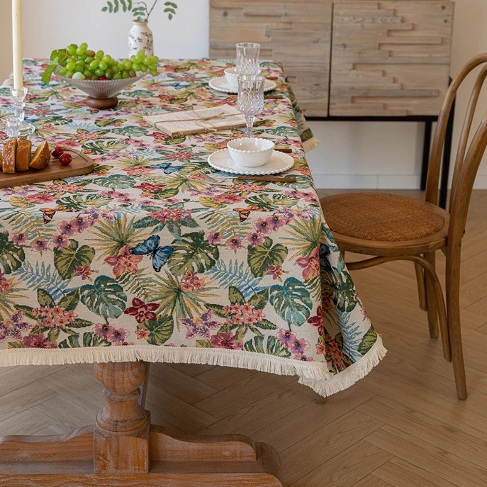 Beautiful Flower Printed Table Cover - Luxicro
