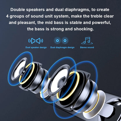 Compact LED Computer Soundbar Speaker With USB