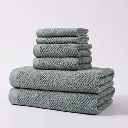 Soft Absorbent Cotton Towels 6 Piece Set