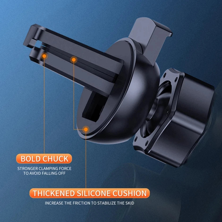 Easy Mount Wireless Car Phone Charger with Auto Grip