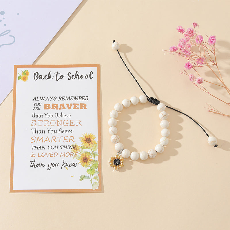 Yellow Flower Back to School Bracelet