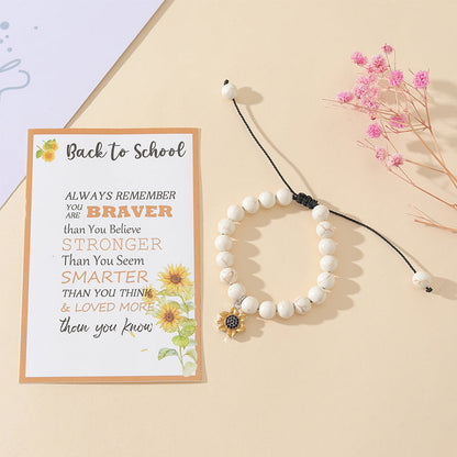 Yellow Flower Back to School Bracelet